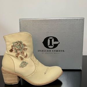 Free People Italian Cowboy Boot by Marco Delli Evelina Embroidered Ankle Boot